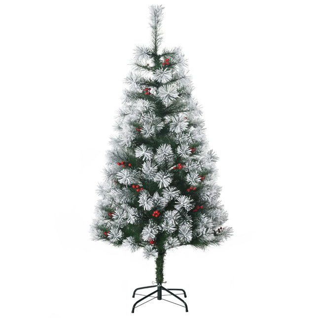 150cm Christmas Tree with 184 Tips and 33 Berries - Green