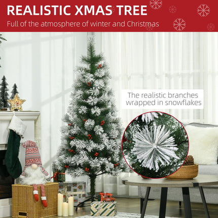 150cm Christmas Tree with 184 Tips and 33 Berries - Green