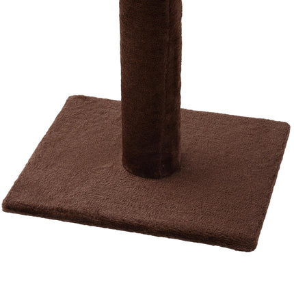 5-Tier Adjustable Floor to Ceiling Cat Tree 230-260cm with Scratching Post - Brown