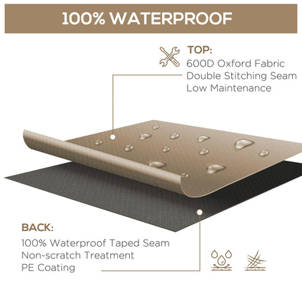 Waterproof Oxford Garden Furniture Cover 275x205x90 cm - Beige