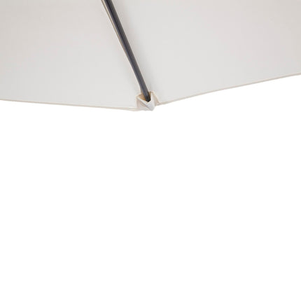 2.7m Balcony Half Parasol with 5 Steel Ribs - Cream White
