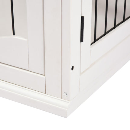 MDF 3-Door Small Indoor Pet Cage - White