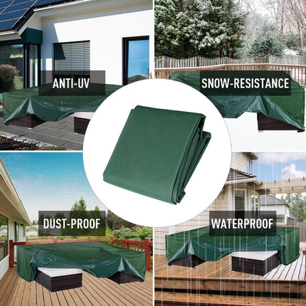 Waterproof Garden Furniture Cover 600D Oxford Fabric 205x145x70 cm - Green