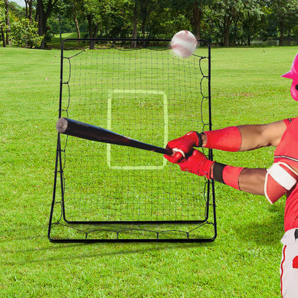Football Rebounder Net Training Aid for Soccer Baseball Softball Practice - Black