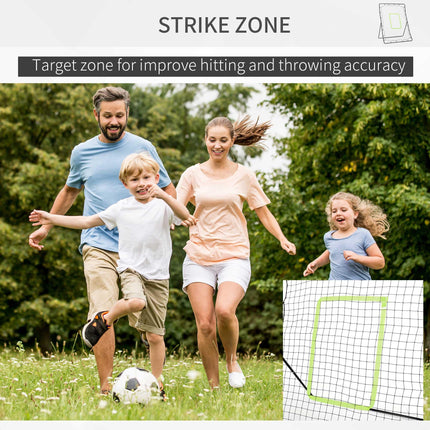 Football Rebounder Net Training Aid for Soccer Baseball Softball Practice - Black