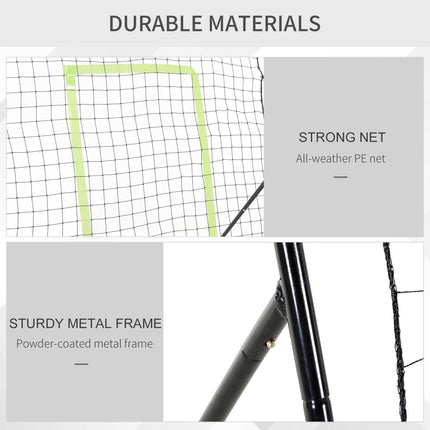 Football Rebounder Net Training Aid for Soccer Baseball Softball Practice - Black