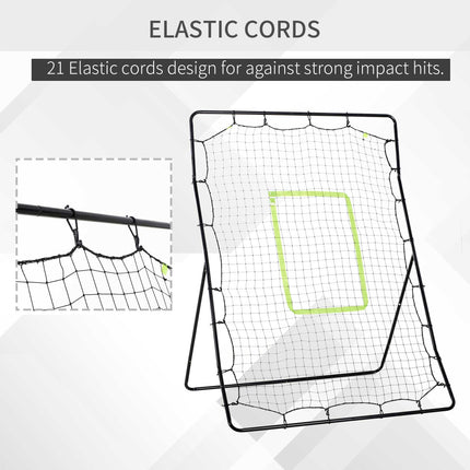 Football Rebounder Net Training Aid for Soccer Baseball Softball Practice - Black