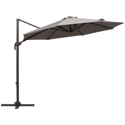3 Metre Cantilever Patio Umbrella with 360° Rotation - Grey