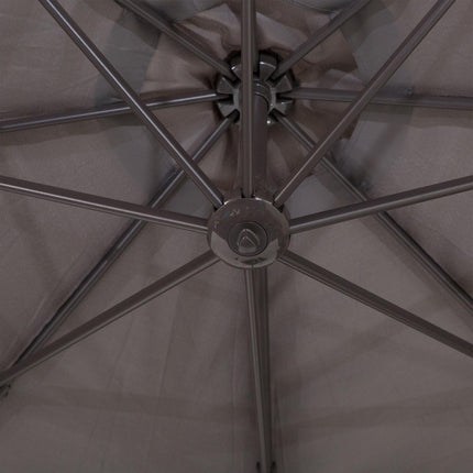 3 Metre Cantilever Patio Umbrella with 360° Rotation - Grey