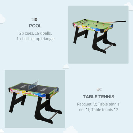 MDF 4-in-1 Indoor Multi Game Sports Table - Multicoloured