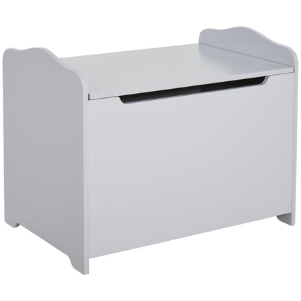Kids Wooden Toy Storage Organizer Chest with Safety Hinge 60x40x48 cm - Grey