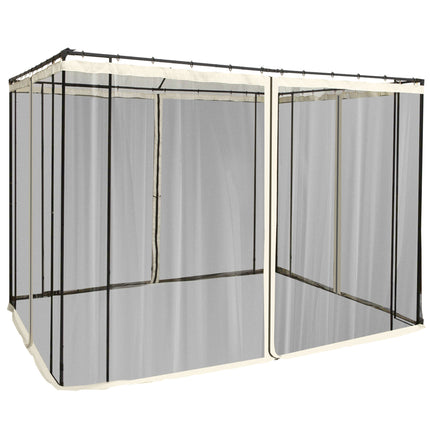 Universal 302x207cm Replacement Mesh Sidewall Netting for Patio Gazebos & Canopy Tents - Beige