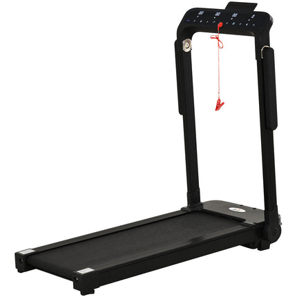 Foldable Motorised Treadmill 600W with LCD Monitor - Black