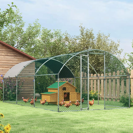 Wooden Chicken Coop with Nesting Boxes, Tray, for 2-4 Chickens, Yellow