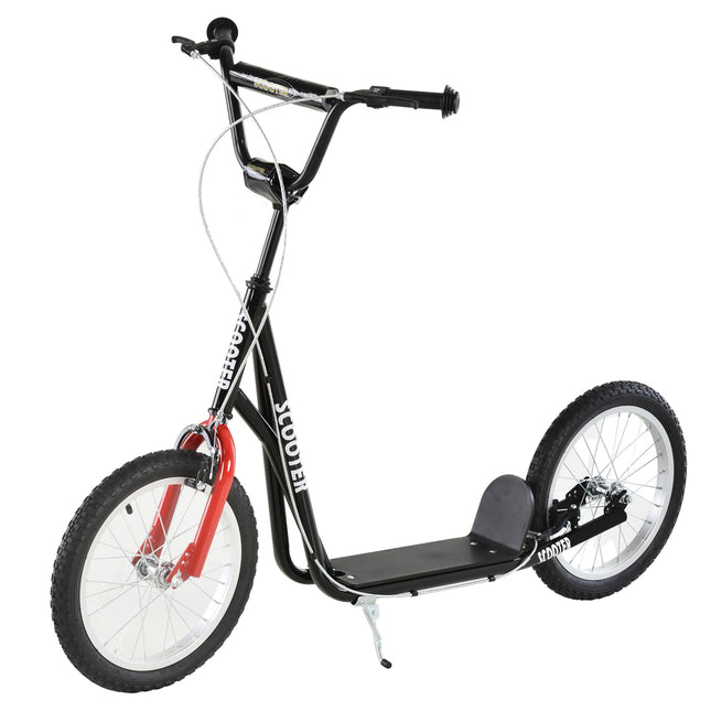 Adjustable Handlebar Kids Scooter with Dual Brakes and Anti-Slip Deck for Ages 5+ - Black
