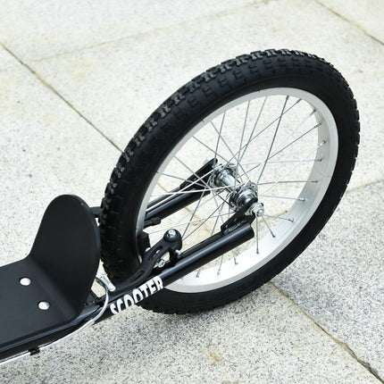 Adjustable Handlebar Kids Scooter with Dual Brakes and Anti-Slip Deck for Ages 5+ - Black