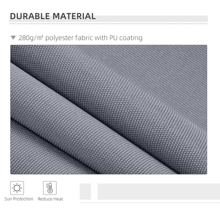 Retractable Manual Patio Awning Canopy Set with Aluminium Bracket - Grey