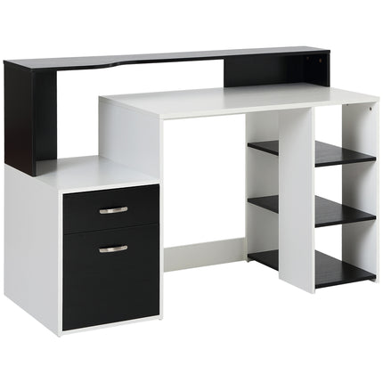 Computer Desk with Drawers and Storage Shelves, Office Desk Writing Table with Drawers And Storage Shelves Office Desk Writing Table With P