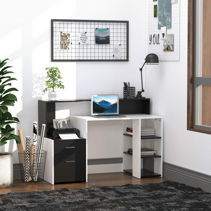 Computer Desk with Drawers and Storage Shelves, Office Desk Writing Table with Drawers And Storage Shelves Office Desk Writing Table With P