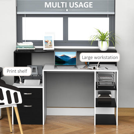 Computer Desk with Drawers and Storage Shelves, Office Desk Writing Table with Drawers And Storage Shelves Office Desk Writing Table With P