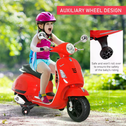 Kids 6V Ride On Motorcycle with LED Lights - Red