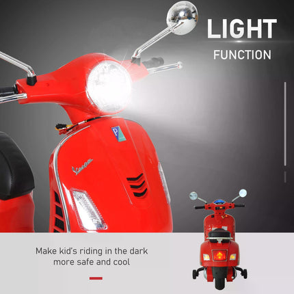 Kids 6V Ride On Motorcycle with LED Lights - Red