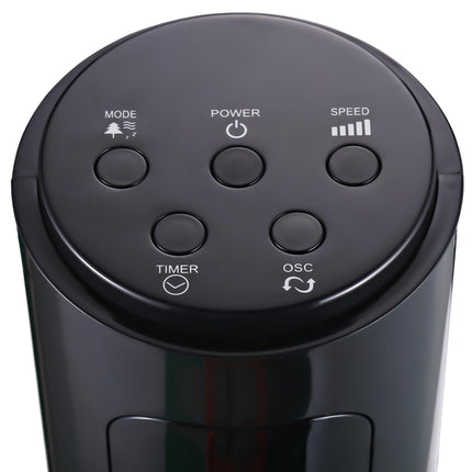 38'' Freestanding Tower Fan with 3 Speeds, 3 Modes, 12h Timer, 70° Oscillation & LED Panel - Black