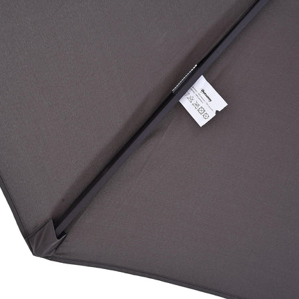 4.6m Double-Sided Garden Parasol Sun Umbrella Patio Canopy Shade - Grey