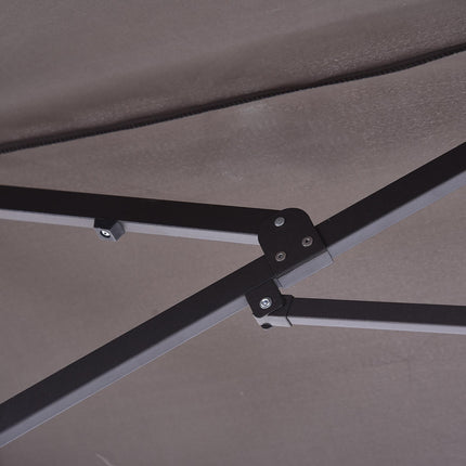 4.6m Double-Sided Garden Parasol Sun Umbrella Patio Canopy Shade - Grey