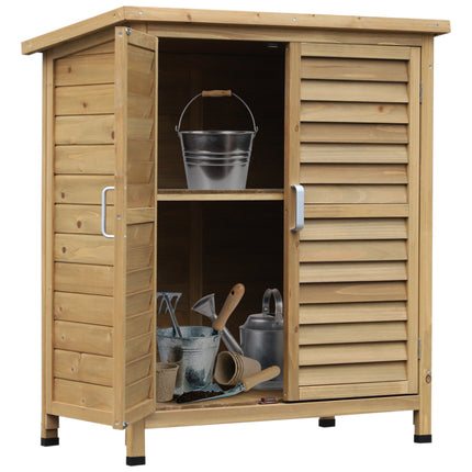 Garden Shed Wooden Garden Storage Shed 2 Door Unit Solid Fir Wood Garage Tool Or