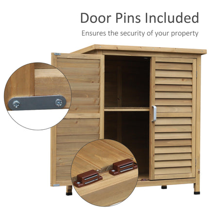 Garden Shed Wooden Garden Storage Shed 2 Door Unit Solid Fir Wood Garage Tool Or