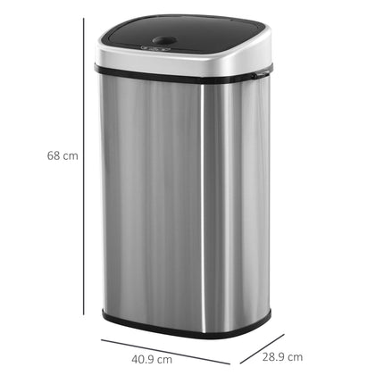 58L Sensor Bin with Infrared Motion Sensor - Stainless Steel
