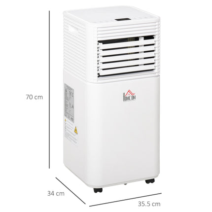 7000 BTU 4-in-1 Portable Mobile Air Conditioner with Remote, LED, Timer, Auto Shut Down - White