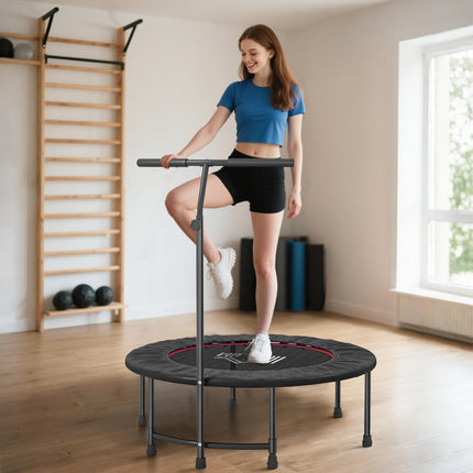 Adjustable 40" Trampoline Rebounder Jumper for Fitness - Black