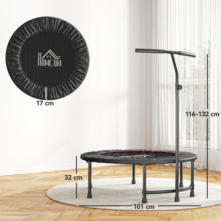Adjustable 40" Trampoline Rebounder Jumper for Fitness - Black