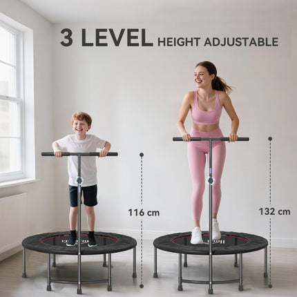 Adjustable 40" Trampoline Rebounder Jumper for Fitness - Black