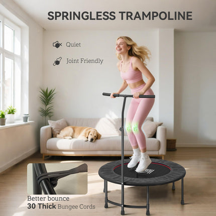 Adjustable 40" Trampoline Rebounder Jumper for Fitness - Black