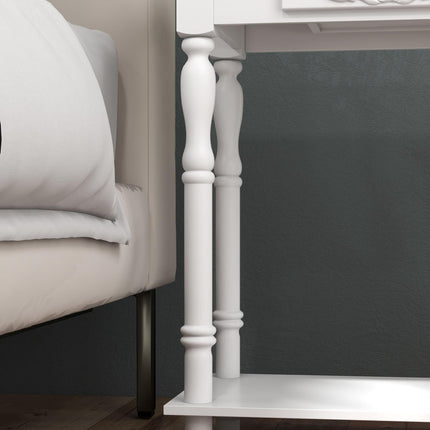 Console Table Modern Sofa Side Desk with Storage Shelves Drawers for Living Room