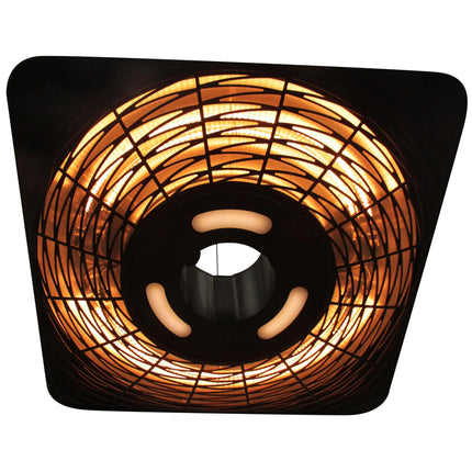 2000W Electric Hanging Patio Heater with Remote Control - Aluminium