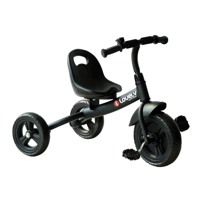Ride On 3-Wheel Pedal Tricycle for Kids 18+ Months - Black