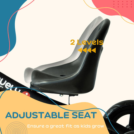 Ride On 3-Wheel Pedal Tricycle for Kids 18+ Months - Black