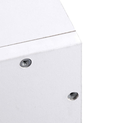 Wall Mounted Coat Rack with Hooks, Rail & Storage Shelves - White