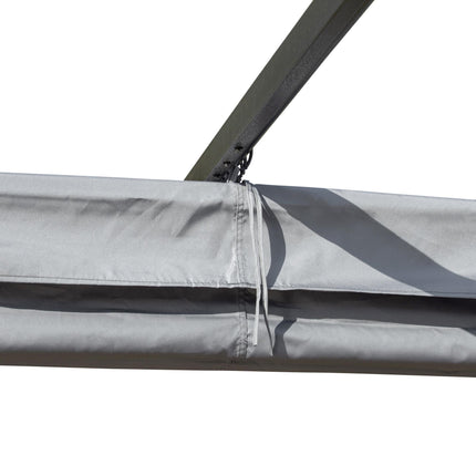 Retractable Metal Pergola with UV Resistant Canopy 300x300cm - Grey