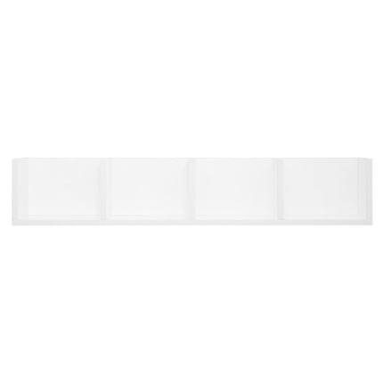 Wall Mount 4-Cube Media Storage Rack for 84 CDs & 56 DVDs/Blu-rays - White