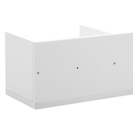 Wall Mount 4-Cube Media Storage Rack for 84 CDs & 56 DVDs/Blu-rays - White