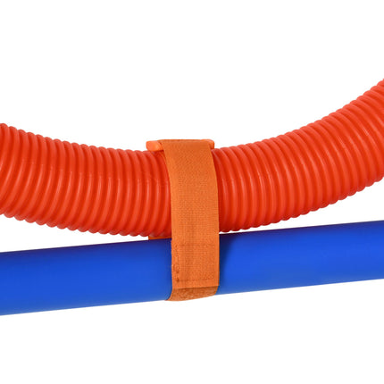 Pet Agility Training Set Adjustable Pole Hoop Hurdle for Dog Obedience - Blue & Red