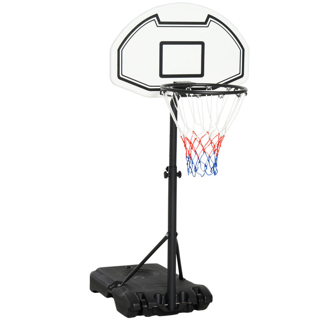 Adjustable Basketball Stand 94-123cm Height for Kids & Adults Poolside Use - Black