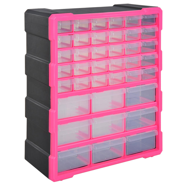 39 Drawers Parts Organiser Wall Mount Tools Storage Cabinet Small Nuts Bolts Gar
