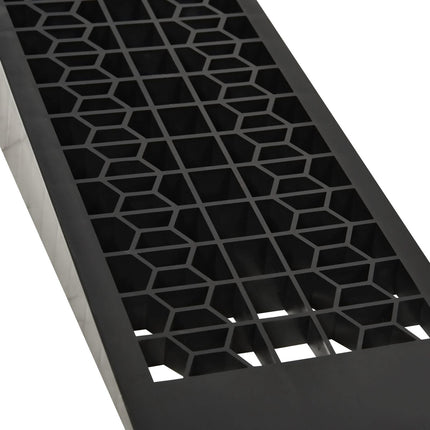 Pair of 2 Low Entrance Plastic Curb Ramps 3 Ton Capacity Anti-Slip for Cars SUVs Vans - Black