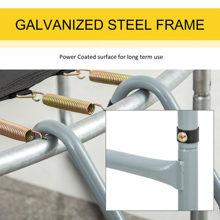 8/10ft Galvanized Steel Trampoline Ladder - Silver